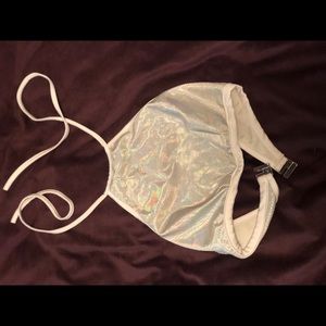 Holographic halter top. Size small/medium